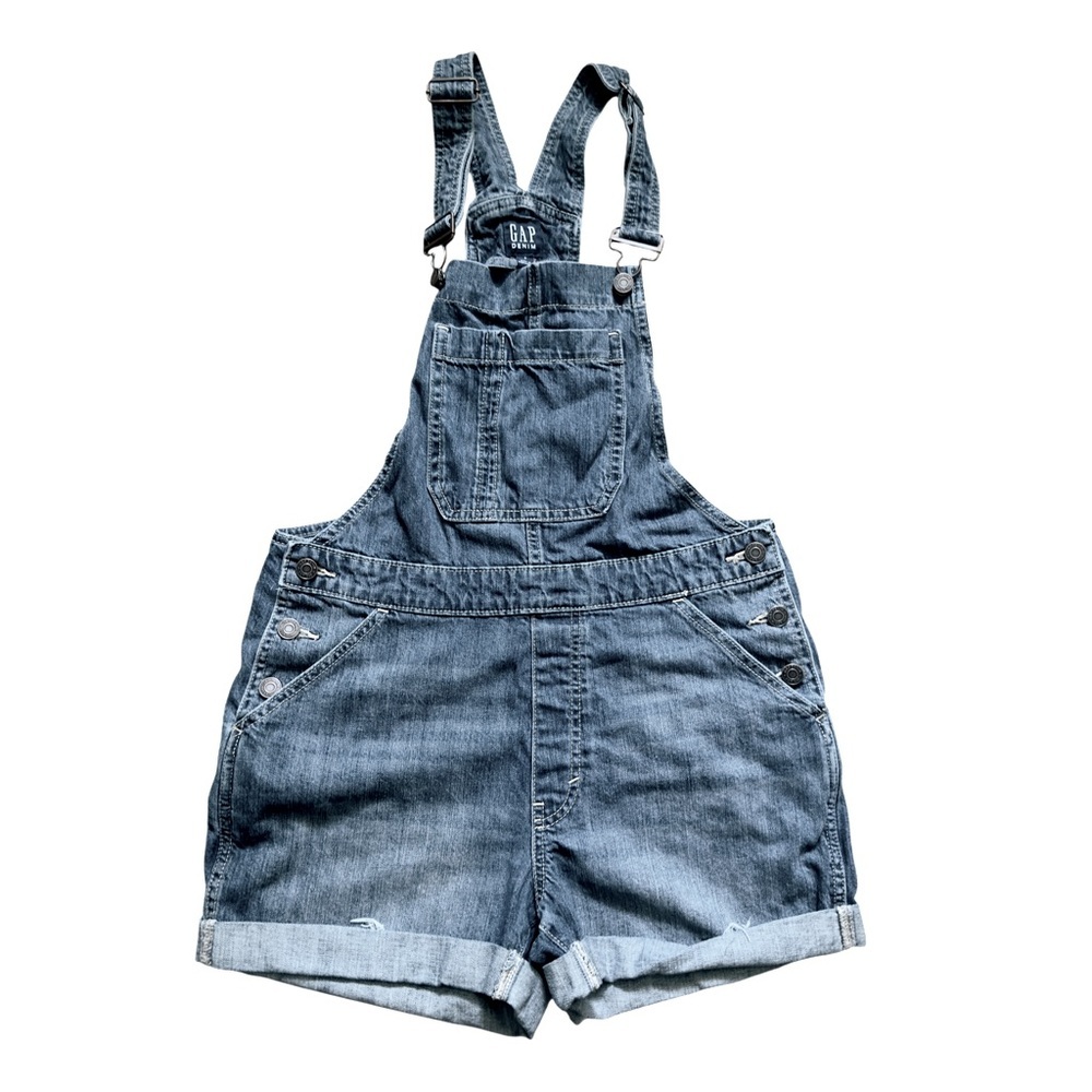 GAP Denim Short Overalls - Light Blue